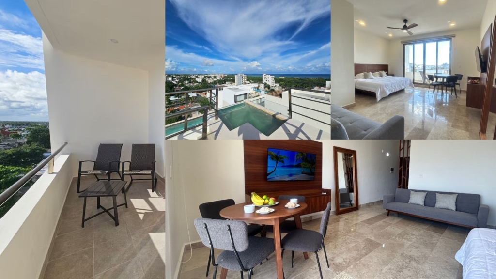 Balcony view from a studio near Coco Beach.